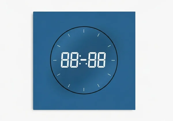 An online clock on a screen, minimizing digital distractions.