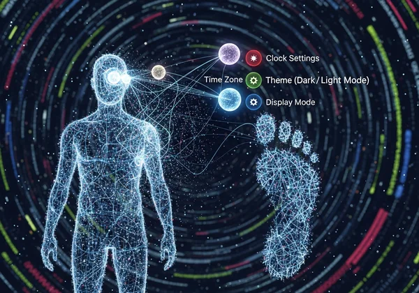 时钟设置产生的用户数据足迹的抽象概念。